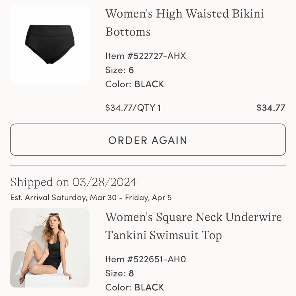 Kona Sol Black Tankini Set